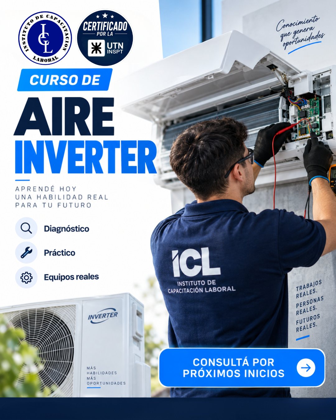 Afiche del Curso de Aire Acondicionado Split Inverter