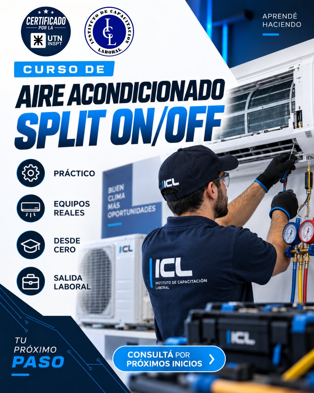 Afiche del Curso de Aire Acondicionado Split